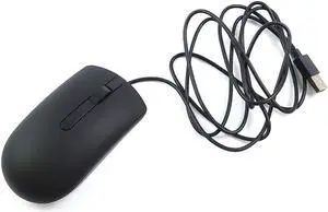 Genuine Dell USB Wired 3-BUTTON Optical Computer Mouse Black DV0RH 0DV0RH Desktop Mouse