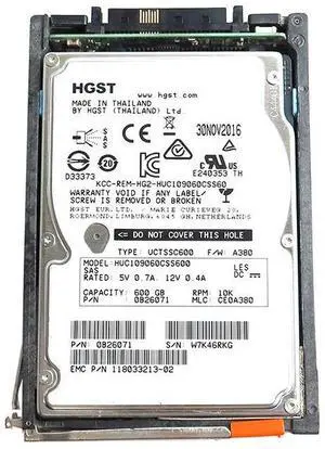 HUC109060CSS600 Hitachi 600GB 2.5" 10000RPM 64MB Cache SAS 6.0GB/S HDD 0B26071 Hard Drives - SAS