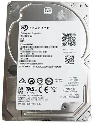 ST2000NX0343 Seagate 2TB 2.5" 7200RPM 128MB Cache SAS 12.0GB/S HDD 1FM211-004 Hard Drives - SAS