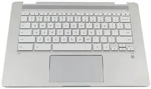 L73307-001_UC HP Chromebook 14B-CA US English Keyboard Palmrest Touchpad Assembly L73307-001 Laptop Palmrest Touchpad Assembly