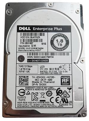 HUC101818CS4204 Hitachi 1.8TB 2.5" 128MB Cache SAS 12.0GB/S HDD 5H3XX 0B31867 Hard Drives - SAS