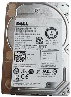 ST2000NX0433 Seagate 2TB 2.5" 128MB Cache SAS 12.0GB/S HDD FVX7C 1VD200-150 Hard Drives - SAS