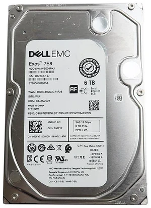 ST6000NM035A Seagate 6TB 3.5" 7200RPM 256MB Cache SAS HDD 50FY7 2R7231-157 Hard Drives - SAS - OEM ST6000NM035A Seagate 6TB 3.5" 7200RPM 256MB Cache SAS HDD 50FY7 2R7231-157 Hard Drives - SAS - OEM