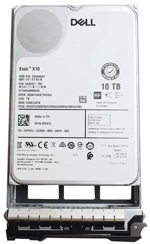 ST10000NM0256 Seagate 10TB 3.5" 256MB Cache SAS 12.0GB/S HDD YF87J 2AA231-150 Hard Drives - SAS