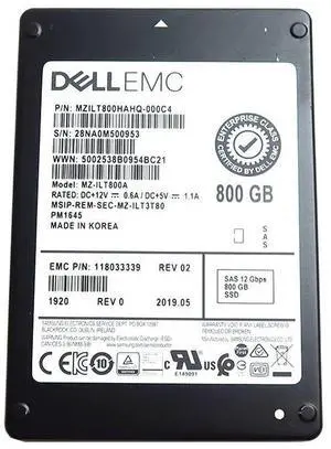 MZ-ILT800A Samsung 800GB 2.5" TLC SAS 12.0GB/S SSD 118033339 MZILT800HAHQ-000C4 SSD - Solid State Drives