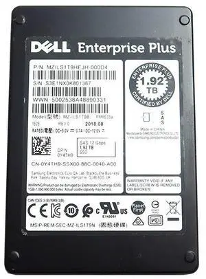 MZ-ILS1T9B Samsung 1.92TB 2.5" MLC SAS 12.0GB/S SSD Y4TH9 MZILS1T9HEJH-000D4 SSD - Solid State Drives