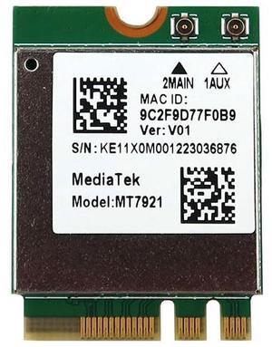 Wireless Card Compatible Replacement Spare Part for MediaTek MT7921 M.2 2230 PCI-Express WiFi 6 802.11ax Bluetooth 5.2