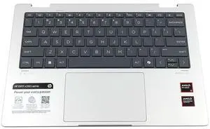 HP Envy X360 14-FA Keyboard Palmrest Touchpad Assembly Glacier Silver N91050-001 Laptop Palmrest Touchpad Assembly