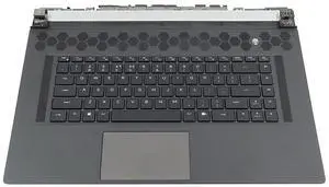 YHR3X_UC4 0YHR3X Dell Alienware X17 R1 R2 Laptop Black Keyboard Palmrest Touchpad Assembly YHR3X Laptop Palmrest Touchpad Assembly