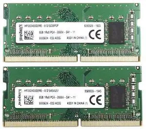 9995624-E53.A00G_UA1 Kingston HP26D4S9S8ME-8 16GB (2X8GB) DDR4 Sodimm 2666MHZ CL19 1.2V Memory KIT Laptop Memory