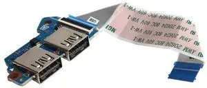 HP Omen 16-B Series Laptop Dual USB-A I/O Board W/ Cable M82292-001 DA0G3KTBAD0 I/O Boards- Video Audio USB IR DC TV PWR