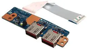 929466-001_UB HP Omen 15-CE 15T-CE Series Laptop Dual USB Port I/O Board With Cable 929466-001 I/O Boards- Video Audio USB IR DC TV PWR