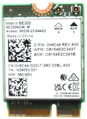 BE200NGW Intel Wifi 7 802.11BE Pcie USB M.2 2230 Bluetooth 5.4 Card H6C44 Laptop Wireless Cards - Wifi