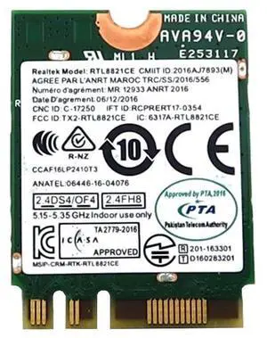 RTL8821CE Realtek PCI-EXPRESS 802.11AC Wlan Bluetooth 4.2 Wifi Card SW10K97462 Laptop Wireless Cards - Wifi