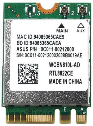 0C011-00212000_UA Realtek RTL8822CE M.2 2230 USB PCI-E Wifi 5 Bluetooth 5.0 Card 0C011-00212000 Laptop Wireless Cards - Wifi