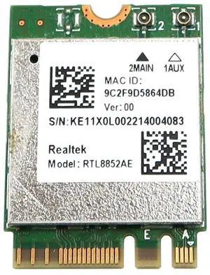 RTL8852AE_UA Realtek RTL8852AE M.2 2230 A+E KEY Pcie 802.11AX Wlan Bluetooth 5.0 Wifi Card Laptop Wireless Cards - Wifi