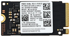 MZ-ALQ5120 Samsung 512GB PCI Express 3.0 X4 Nvme M.2 2242 SSD 5SS0V42255 MZALQ512HALU-000L2 M.2 SSD / Solid State Drive MZ-ALQ5120 Samsung 512GB PCI Express 3.0 X4 Nvme M.2 2242 SSD 5SS0V42255 MZALQ512HALU-000L2 M.2 SSD / Solid State Drive