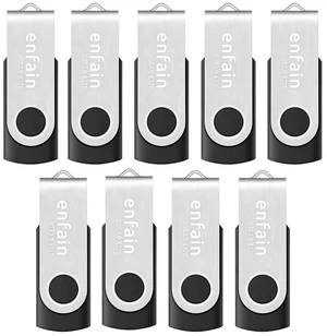 Enfain 9-PACK 32GB USB-A 3.0 Write 25MB/S Read 90MB/S Storage Flash Drive USB Flash Drives Enfain 9-PACK 32GB USB-A 3.0 Write 25MB/S Read 90MB/S Storage Flash Drive USB Flash Drives