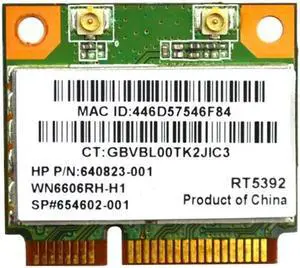 640823-001 RT5392 HP Ralink Series Kingfisher 802.11B/G/N HALF-MINI WI-FI Card Laptop Wireless Cards - Wifi