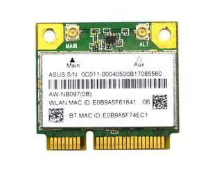 AW-NB097H AR5B225 Asus G75 N56 Series Bluetooth WI-FI Pcie Mini Wireless Card US Laptop Wireless Cards - Wifi - OEM AW-NB097H AR5B225 Asus G75 N56 Series Bluetooth WI-FI Pcie Mini Wireless Card US Laptop Wireless Cards - Wifi - OEM