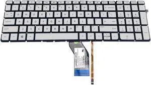 HP Envy 15-AQ 15T-AQ M6-AQ Silver English Backlight Laptop Keyboard 843129-001 Laptop Keyboards - OEM