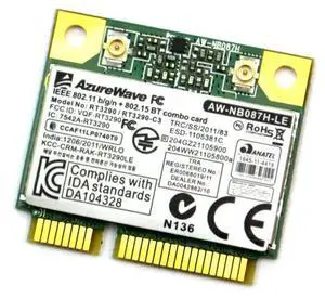 RT3290 RT3290-C3 Azurewave Mini PCI-E 802.11 BGN Wireless Card AW-NB087H-LE USA Laptop Wireless Cards - Wifi RT3290 RT3290-C3 Azurewave Mini PCI-E 802.11 BGN Wireless Card AW-NB087H-LE USA Laptop Wireless Cards - Wifi