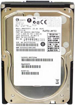 MAW3300FC Fujitsu Enterprise MAW Series 300GB 3.5" Fiber Channel Hard Disk Drive Hard Drives - FC Fiber Channel