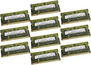 LOT OF 10 Samsung 1GB DDR2 PC2-6400 800MHZ NON-ECC Laptop RAM M470T2864EH3-CF7 Memory Lots