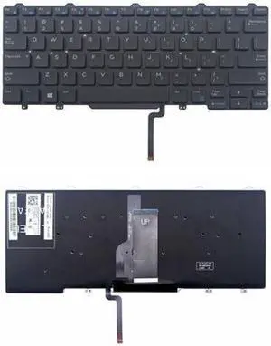 Laptop Backlit Keyboard for Dell Latitude 3340 E5470 E7450 E7470 US Layout Black Color no mouse point