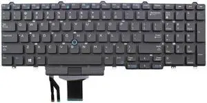 Laptop keyboard for Dell Latitude E5570 keyboard US layout Black color no frame