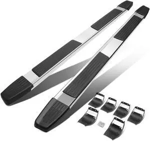 DNA Motoring STEPB-ZTL-8151-600-SS For 2015 to 2020 Ford F150 F250 F350 Super Crew Cab Pair 6" Stainless Steel Side Step Nerf Bar Running Boards Chrome 16 17 18 19