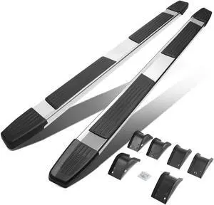 For 2009 to 2021 Dodge Ram 1500 Quad/Extended Cab 6" Stainless Steel Flat Side Step Nerf Bar Running Boards 13 14 15 16 17 18 19