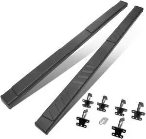 For 2019 to 2021 Dodge Ram 1500 Extended/Quad Cab 5" Black Powdercoated Flat Side Step Nerf Bar Running Boards 20