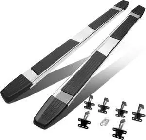 For 2019 to 2021 Dodge Ram 1500 Crew Cab 6" Stainless Steel Flat Side Step Nerf Bar Running Boards 20