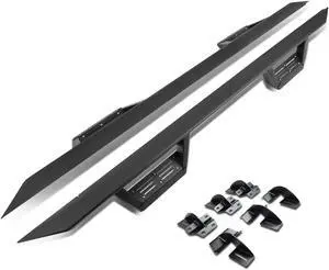 DNA Motoring STEPB-G222-009 For 2015 to 2020 Ford F150 F250 F350 Super Crew Cab Aluminum 3" Side Step Nerf Bar Running Board Left + Right 16 17