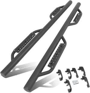 DNA Motoring STEPB-ZTL-8120 For 2007 to 2019 Chevy Silverado GMC Sierra Extended Cab Matte Black Running Board Step Bar 08 09 10 11 12 13 14 15 16 17 18