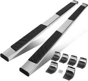 DNA Motoring STEPB-ZTL-8170-SS For 2015 to 2020 Ford F-150 Extended Super Cab 5" Polished Flat Running Board Side Step Bars 16 17 18 19