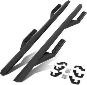 DNA Motoring STEPB-ZTL-8126 For 2007 to 2019 Chevy Silverado GMC Sierra Extended Cab 3" Powderedcoated L-Bar Running Board Side Step Bars 08 09 10 11 12 13