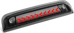 DNA Motoring 3BL-GMC15-3D-T3-LED-BK For 2014 to 2020 Chevy Silverado GMC Sierra Sequential LED Arrow Style Signal Tail Center 3rd Third Brake Light 15 16 17 18 19