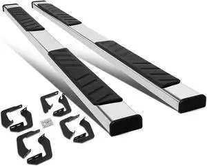 For 2007 to 2021 Tundra CrewMax/Ext Crew Cab 5" SS Flat Side Step Nerf Bar Running Boards 08 09 10 11 12 13 14 15 16 17 18 19