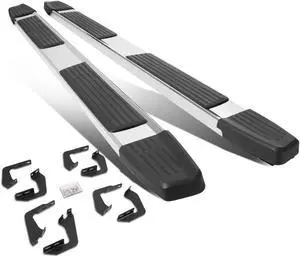 For 2007 to 2021 Toyota Tundra Extended Crew Cab Pair 6" Stainless Steel Flat Side Step Nerf Bar Running Boards 08 09 10 11 12