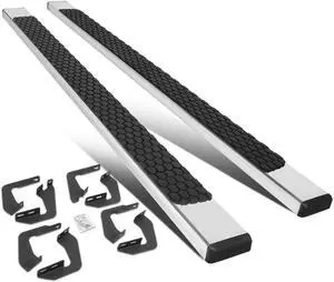 For 2007 to 2021 Toyota Tundra CrewMax/Extended Crew Cab Chrome 5" Flat Side Step Nerf Bar Running Board 08 09 10 11 12 13 14 15