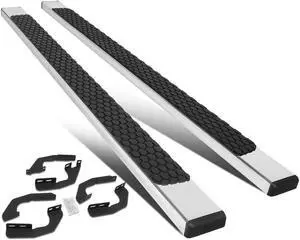 For 2005 to 2021 Toyota Tacoma Double/Crew Cab Pair 5" Stainless Steel Flat Side Step Bar Running Boards 13 14 15 16 17 18 19 20