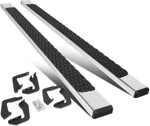 For 2007 to 2021 Toyota Tundra Extended Double Cab 5" SS Flat Side Step Nerf Bar Running Boards 09 10 11 12 13 14 15 16 17 18 19