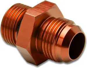 DNA Motoring FT-4910-001-GD 10AN Anodized T-6061 Aluminum Gold Straight Oil Line Fitting Adapter (7/8-14 UNF)