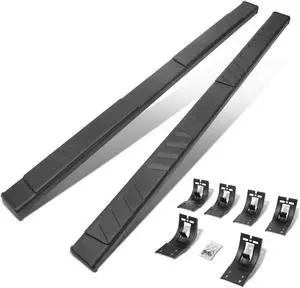 For 2009 to 2021 Dodge Ram 1500 Extended / Quad Cab 5" Powdercoated Flat Style Side Step Nerf Bar Running Boards 14 15 16 17 18