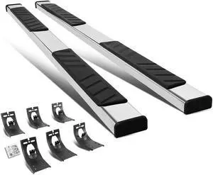 DNA Motoring STEPB-ZTL-8175-SS For 2009 to 2020 Dodge Ram 1500 2500 3500 Crew Cab Pair 5" Stainless Flat Step Bar Running Boards 10 11 12 13 14 15 16 17 18