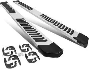 DNA Motoring STEPB-ZTL-8087-ALSL For 2004 to 2014 Ford F-150 Super Crew Cab Pair 6.25" Aluminum Extruded Step Bar Running Boards 05 06 07 08 09 10 11 12 13