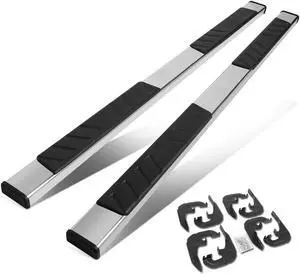For 2019 to 2021 Chevy Silverado GMC Sierra 1500 2500HD 3500HD Crew Cab 5" Stainless Steel Side Step Nerf Bar Running Boards