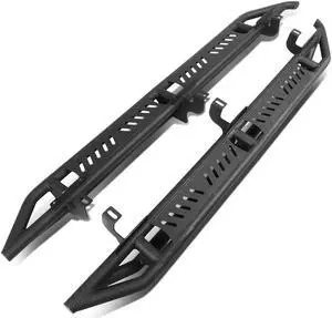 For 2018 to 2021 Jeep Wrangler JL Unlimited 4-Door Pair of 6.75 Inches Armor Side Step Nerf Bar Running Boards 19 20